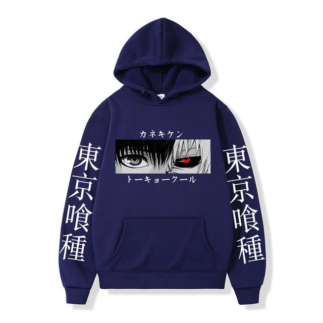 Tokyo Ghoul Аниме Мужские толстовки с капюшоном Пуловеры Толстовки с графическим принтом Кен Канеки Мужские толстовки с капюшоном Уличная одежда