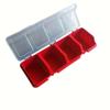 Small Parts Organizer 4 Compartments Tools Storage Box Hardware Organizer Box with Dividers for Screws Bolts