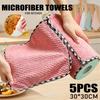 5 шт. чистящие полотенца супер впитывающие полотенца из микрофибры кухонные полотенца для мытья посуды столовые приборы 30*30 см