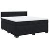 Maison Exclusive - Sommier à lattes de lit avec matelas Noir 180x200 cm Velours