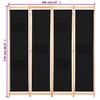 4 Panel Room Divider Black 160 x 170 x 4 cm Fabric
