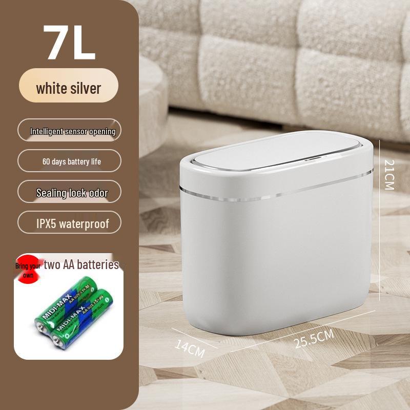 Умное мусорное ведро с датчиком 2025 года для дома – Автоматический сенсорный контейнер для ванной комнаты и гостиной