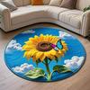 Цветочный плюшевый коврик для пола 3D оптическая иллюзия круглый маленький ковер нескользящий впитывающий ковер для гостиной спальни кухни ванной дивана журнального столика