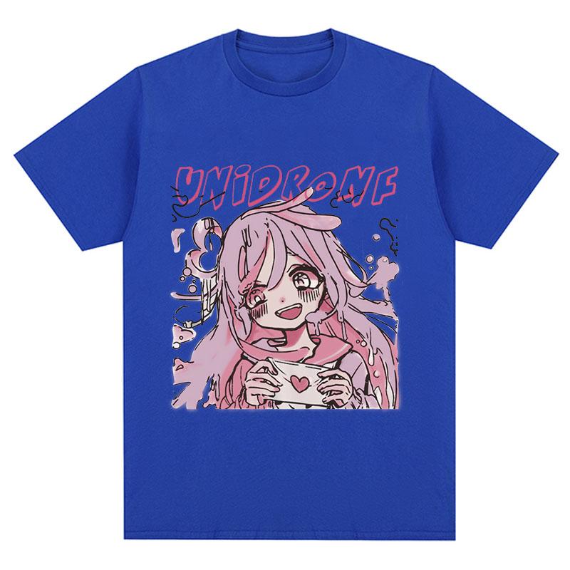 Модная рубашка, свободные женские рубашки с рисунком аниме, летняя футболка с круглым вырезом и короткими рукавами, свободные корейские топы, одежда, футболка с аниме