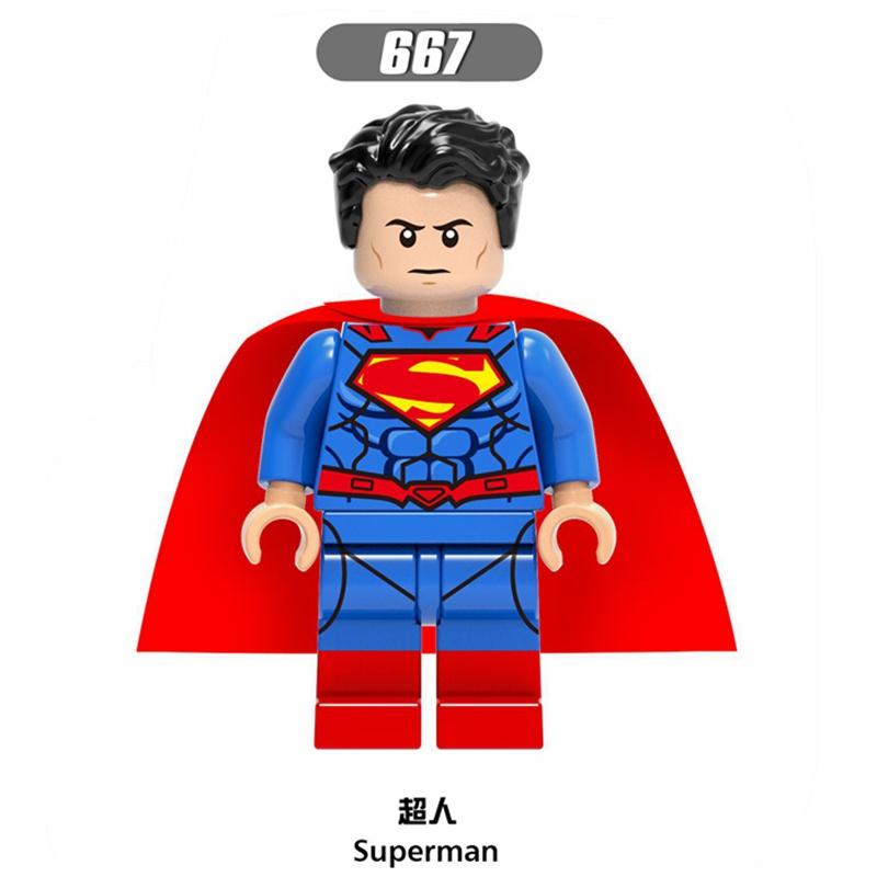 Минифигурки DC Super Heroes Бэтмен Супермен Аквамен Чудо-Женщина Лига Справедливости Строительные Блоки Игрушки