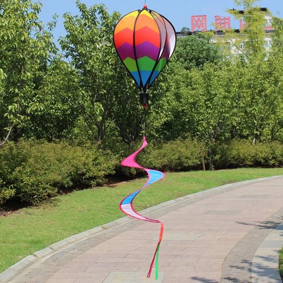 Fashion Tops Sequin Wind Spinner Funny Rotating Spiral Balloon Windmill Ornament for Decoration