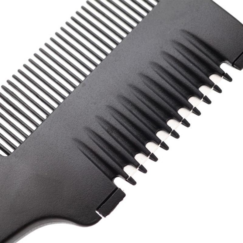 1PC Trimmer Black Handle Hair Razor Cutting Thinning Comb with Blades