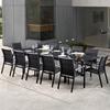 Garden Furniture Set Modulo T 8/12 + F 12 Full Glass Black Wilsa Garden