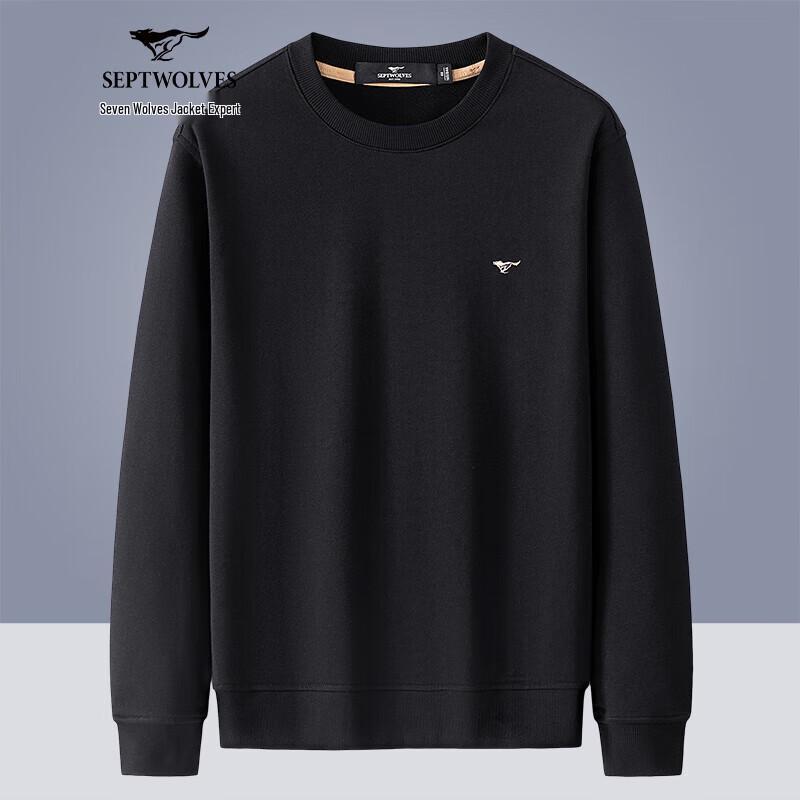Septwolves Men's Classic Embroidered Crewneck Sweatshirt