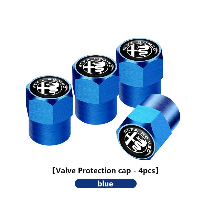 For Alfa Romeo 4Pcs Car Tire Valve Value Protection Caps Badge Accessories For Alfa Romeo 159 Giulietta 156 147 Giulia Mito GT S