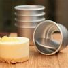 Useful 5Pcs Round Mini Cake Pan Removable Bottom Pudding Mold DIY Baking Mould