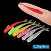 15PCS TPE Fishing Soft Lures 6 Colors Floating Minnow Baits Fishing Tackle Artificial Lures  Fishing