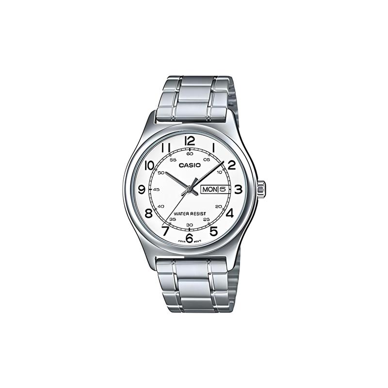 Casio Серия CASIOSTANDARD, водонепроницаемость 30 метров для повседневного использования, кварцевый механизм, ремешок из нержавеющей стали, японские и корейские часы, такие же, как MTP-V006D-7B2