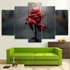 5 шт. красная роза цветок огонь художественная красота 5 шт. холст настенный художественный принт домашний декор картины плакат HD печать абстрактные 5 шт.