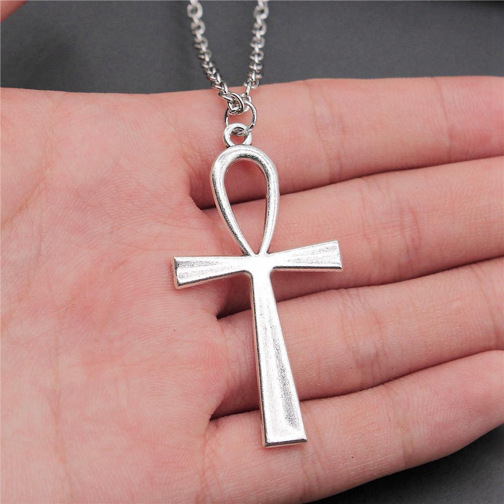 Крест Талисман Амулет 45 см или 70 см Длинная Цепочка Ожерелье Женские Украшения Пляжные Тенденции Художественные Принадлежности