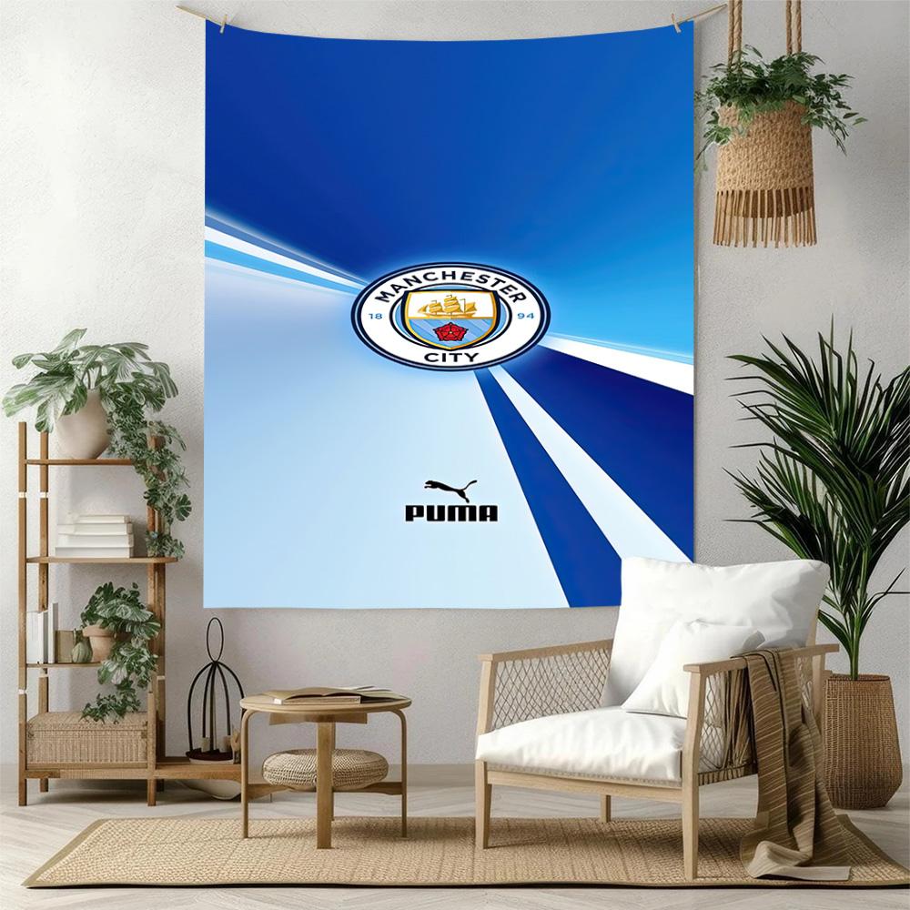 Manchester City Wall Decor Tapestry Art For Pet Memorial Birthdaywedding Party Backdrop Family Gift