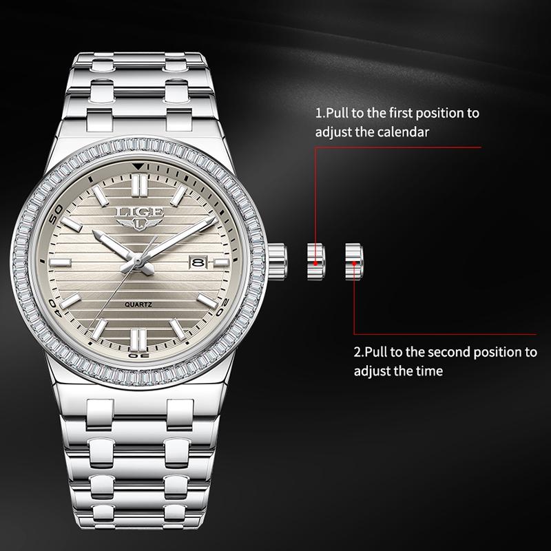 LIGE new Watch women elegant luxury quartz fashion Ladies clock casual Women's Watch Relogio Feminino Watch for Women+BOX