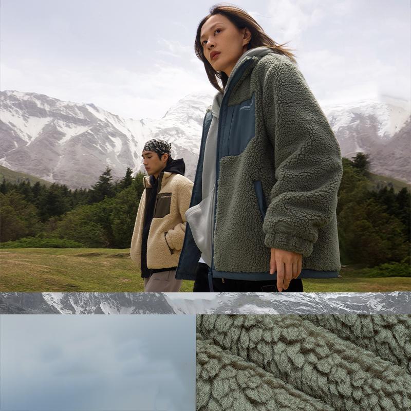 Li Ning CF Su Series однотонная хлопковая куртка с длинными рукавами и воротником-стойкой, унисекс, молочно-коричневая AJMT309-1