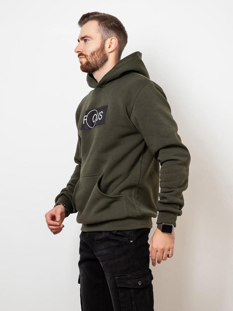 Трикотажное теплое худи  с принтом ISSA Plus