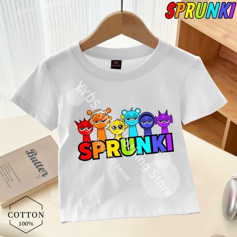 Просто парень, который любит Sprunki Boy, графический принт, детская футболка Sprunki, модный тренд, футболка для мальчика, летняя одежда для мальчиков/девочек, универсальная одежда