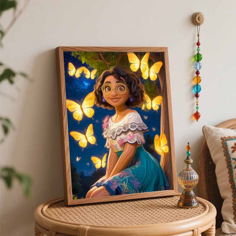 Disney Mirabel Encanto Butterfly Oil Paint Digital Painting Art Kit Handmade DIY Painting Kit Home Decor