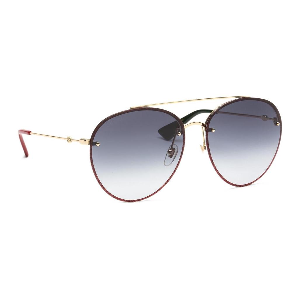 Gucci Круглые солнцезащитные очки в металлической оправе Унисекс очки GG0351S001