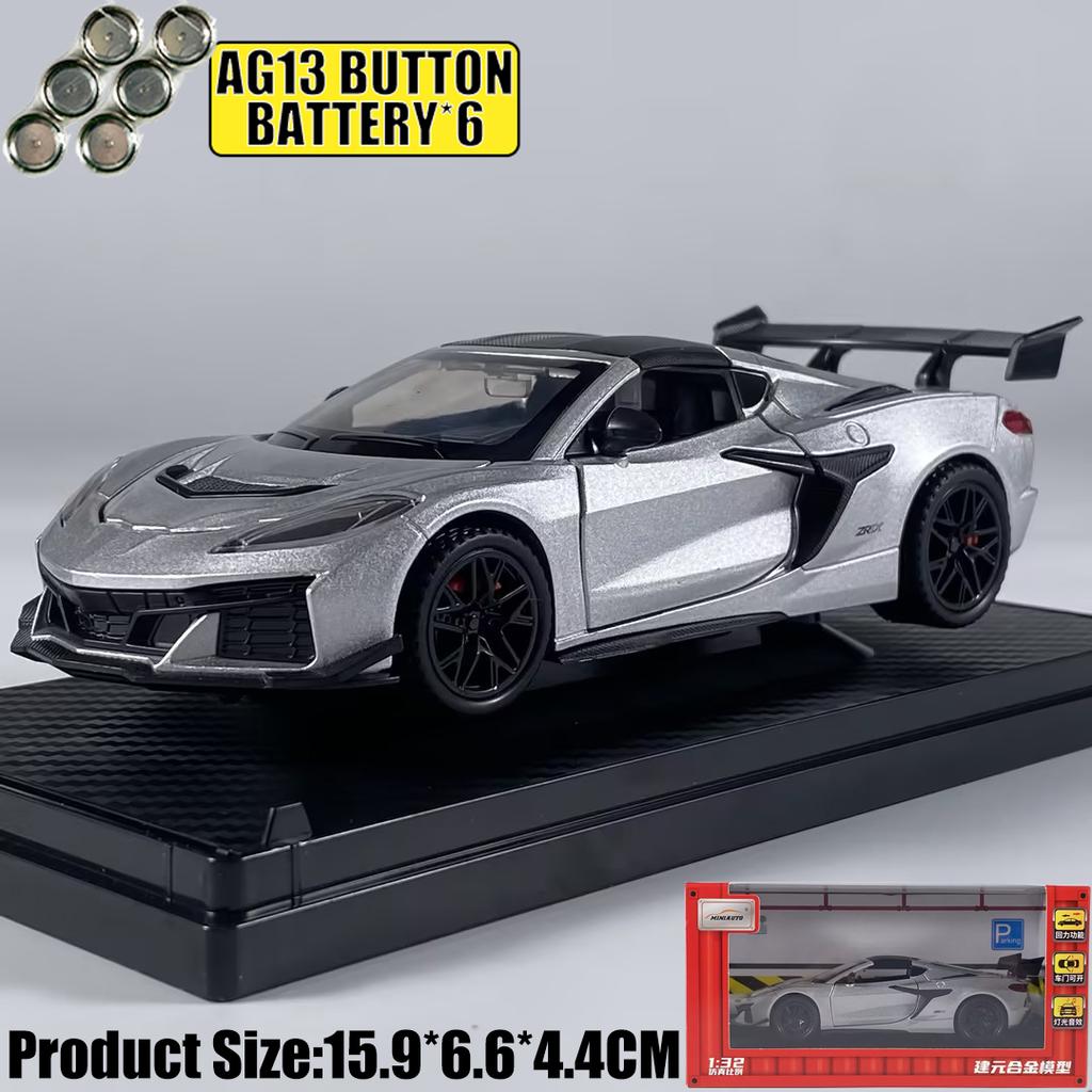1:32 Chevrolet Corvette C8 Zr1X Track Enhanced Version Суперкар Сплав Металл Литье под Давлением Модель Автомобиля Симуляция Миниатюра Праздничные Подарки