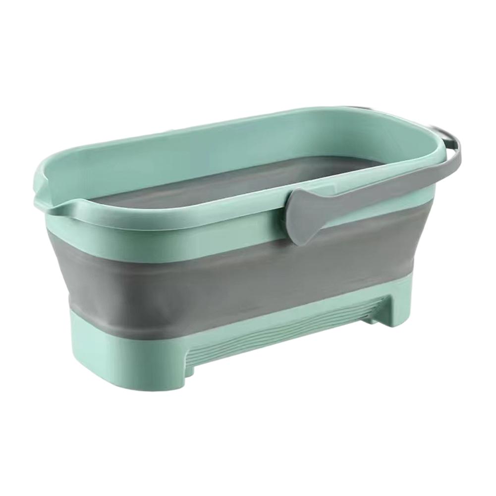 Rectangular Plastic Washing Basin Large Capacity Foldable Mop Bucket Anti-Slip Portable Washing Tub for Camping Traveling Picnic