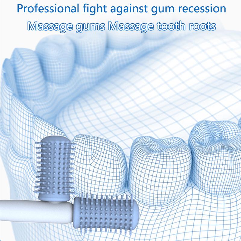 Массажер для зубов и десен с резиновым наконечником и постоянной ручкой для лечения пародонтита и десен