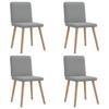 VidaXL Dining Chairs Set of 4 Light Grey Fabric 3315244