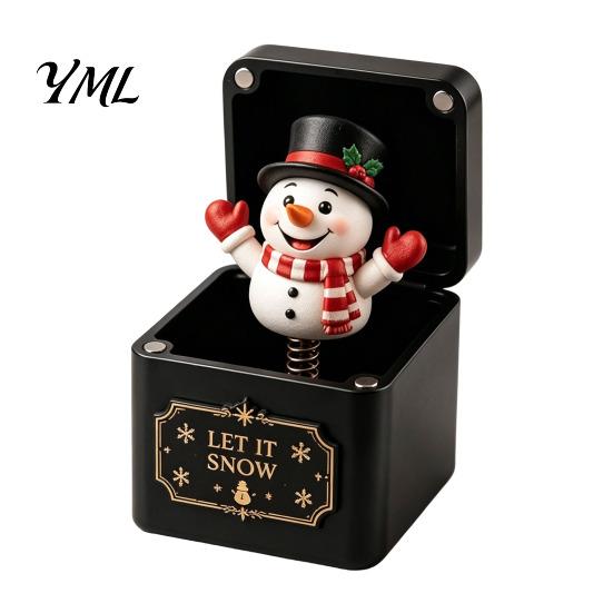Kreative Weihnachtsstrumpffüller 3D-gedruckte Pop-Up-Zauberkiste mit Feder mechanismus, Weihnachts-Elemente/Engel/Stern Interaktive Ornamente, Festlich