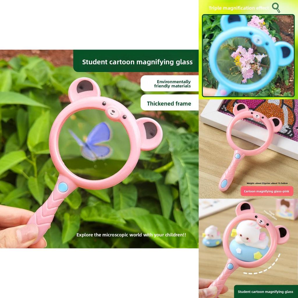 Kids Portable Magnifying Glass With Durable Plastic Frame For Educational Use And Exploration
