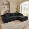 Modular Sectional Sofa Couches L-Shape Couch 3 Seat Modular Sofa Memory Foam Sectional Couches for Living Room, Cloud Couch with Oversized Chaise