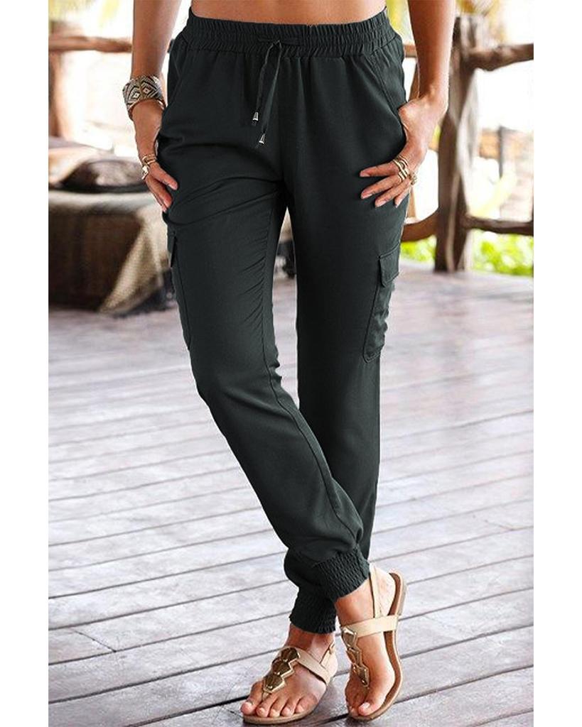 Azura Exchange Облегающие брюки-джоггеры с завязками и высокой талией