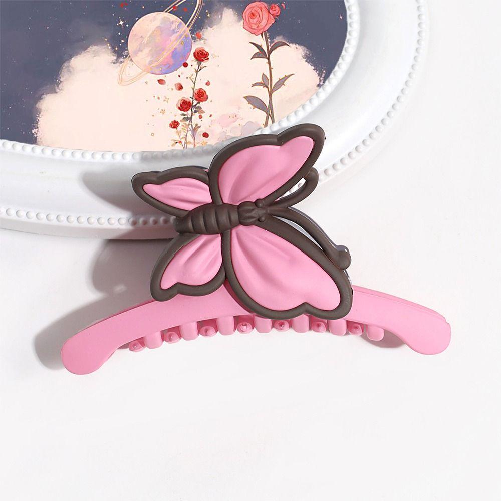 Butterfly Heart Hair Claw Clips Non-Slip Beach Hair Accessories Matte Shark Clips  for Women