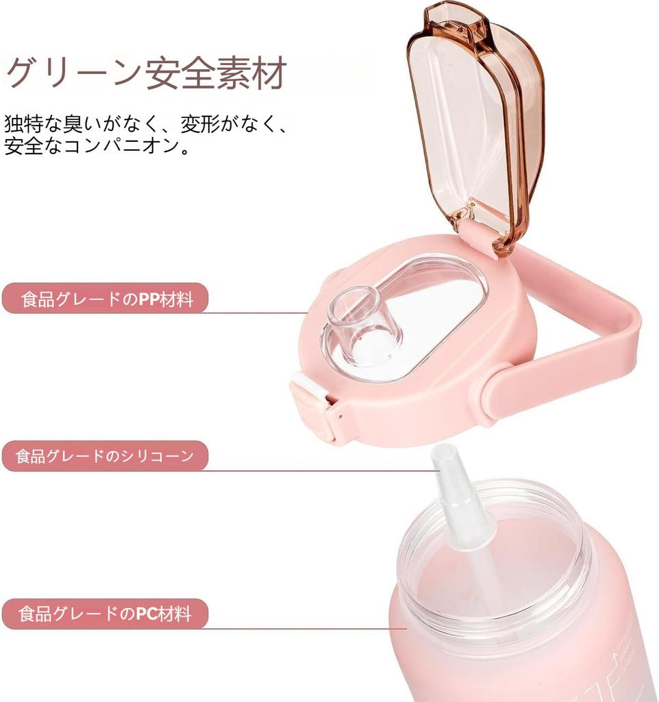 Бутылка TSQIBU, бутылка для воды большой емкости 2000 мл, портативная спортивная бутылка для воды с трубочкой, не содержащая бисфенол-А, пластиковая бутылка для воды для взрослых и детей, для занятий спортом на открытом воздухе