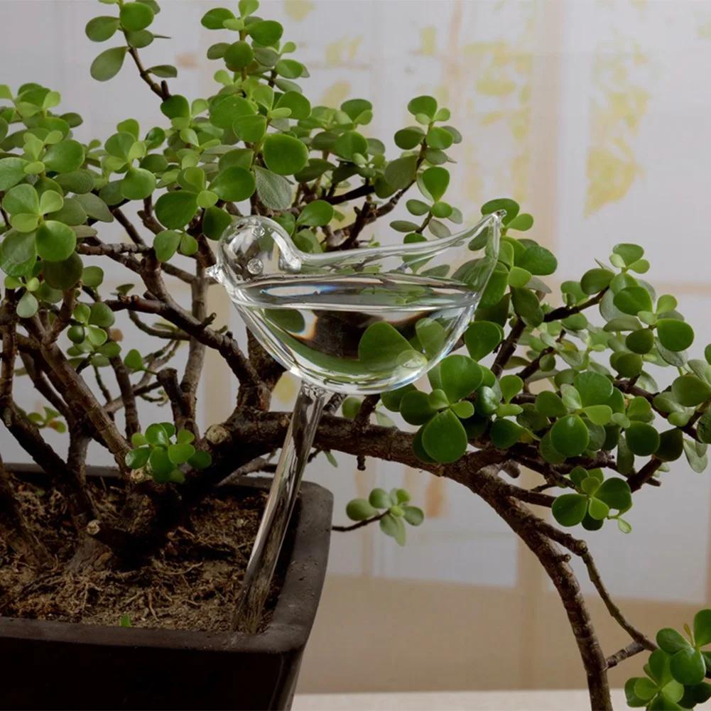 6-1Pc PVC Transparent Plants Watering Bulbs Bird Shape Automatic Drip Irrigation Self Watering Device Home Flower Waterer Bulbs