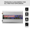 LED Display Car Inverter 12V 220V 2000W 3000W 4000W 5000W DC 12V To AC 220V Pure Sine Wave Voltage Transformer Power Converter Silver/Black