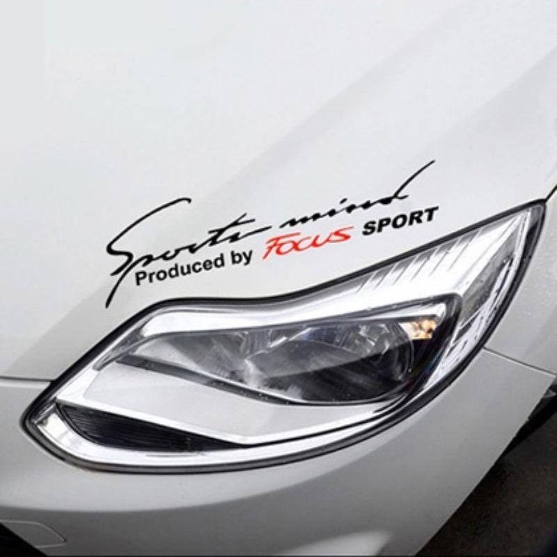 Светоотражающие спортивные наклейки на капот автомобиля Focus Sports Letter, наклейки на капот для FORD Focus 2 3 и т. д.. (30 * 10 см)
