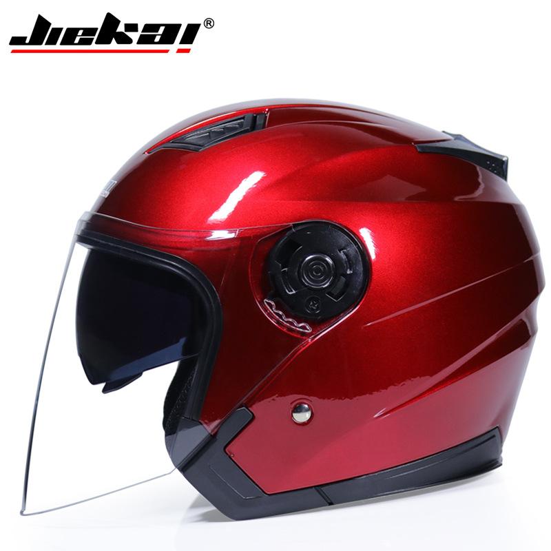 Jiekai Dual Mirror Helmet Electric Car Men's Universal Half Helmet Men's And Women's Universal Electric Car Helmet Anti Mist Helmet
