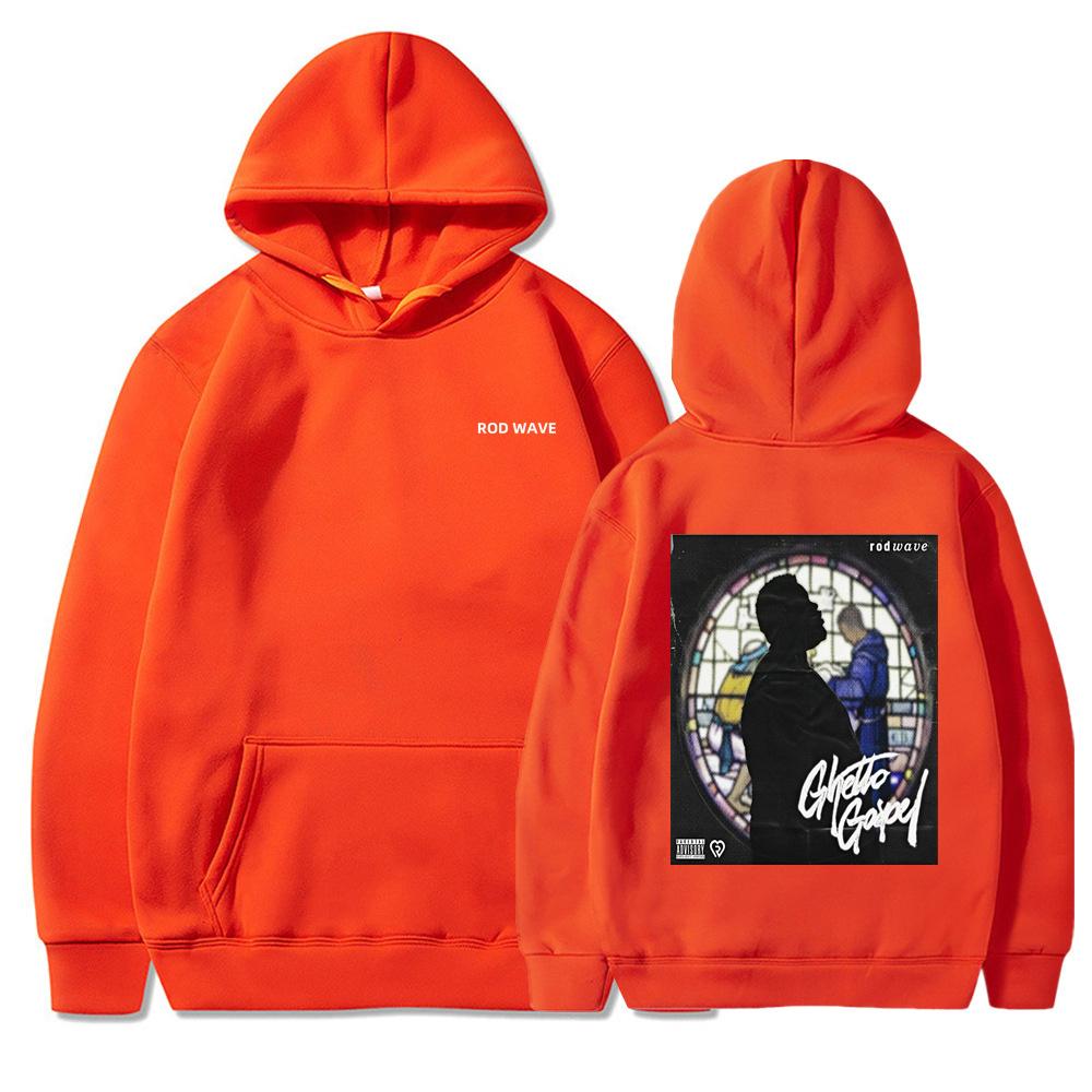 Rod Wave Ностальгия Музыкальный тур Толстовки Женские Мужские Длинные рукава Свитшоты с капюшоном Унисекс Крутая Повседневная Уличная Мода Y2K Уличная Мода Пуловеры Одежда