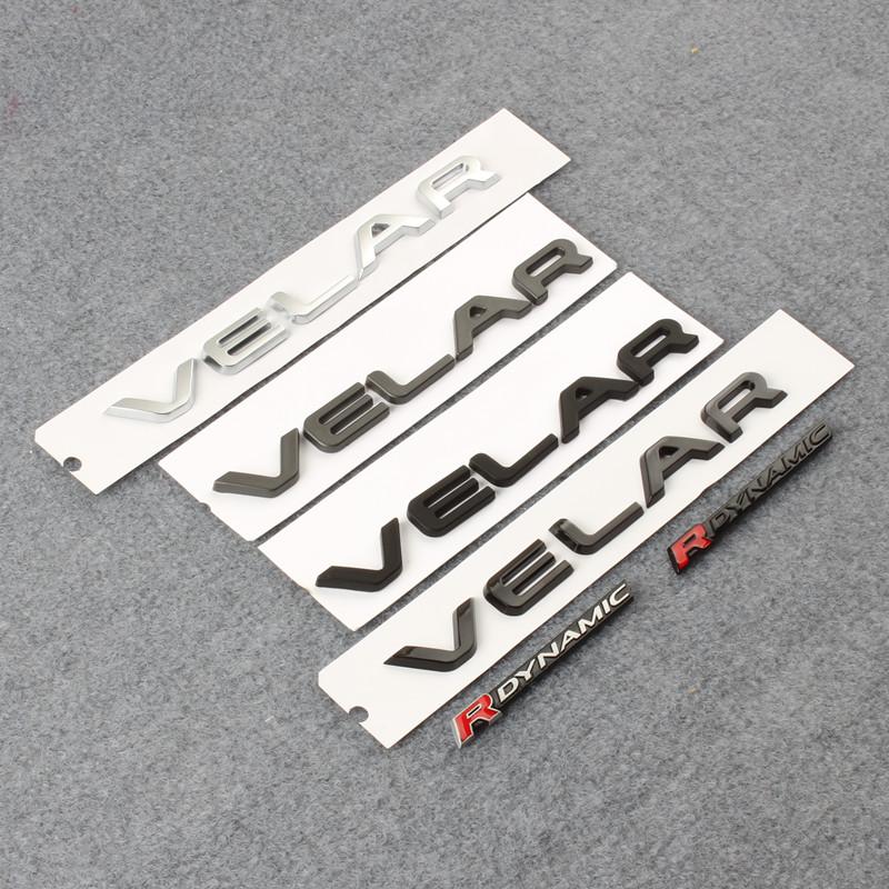 3D ABS VELAR Letters Logo Car Rear Trunk Badge Stickers For Land Rover Range Rover Velar auto Accessories BQ3