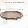Round Wood Tray Rustic Wood Beaded Tray Elegant Serving Tray Decorative Coffee Table Tray Home Decor Kitchen Storage Tray