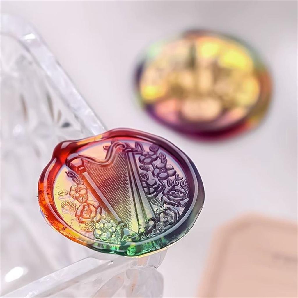 Печать из сургуча для запечатывания конвертов, приглашений, для DIY скрапбукинга, на музыкальную тематику, сменная головка для сургучной печати