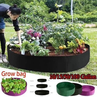 Мешок для выращивания растений большой емкости 15/50/100 галлонов, садовый цветочный горшок, приподнятый ящик для овощей, мешок для выращивания растений