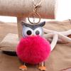 Пушистый искусственный мех брелок для ключей держатели для ключей украшения сумка подвески мультяшная сова прекрасный подарок
