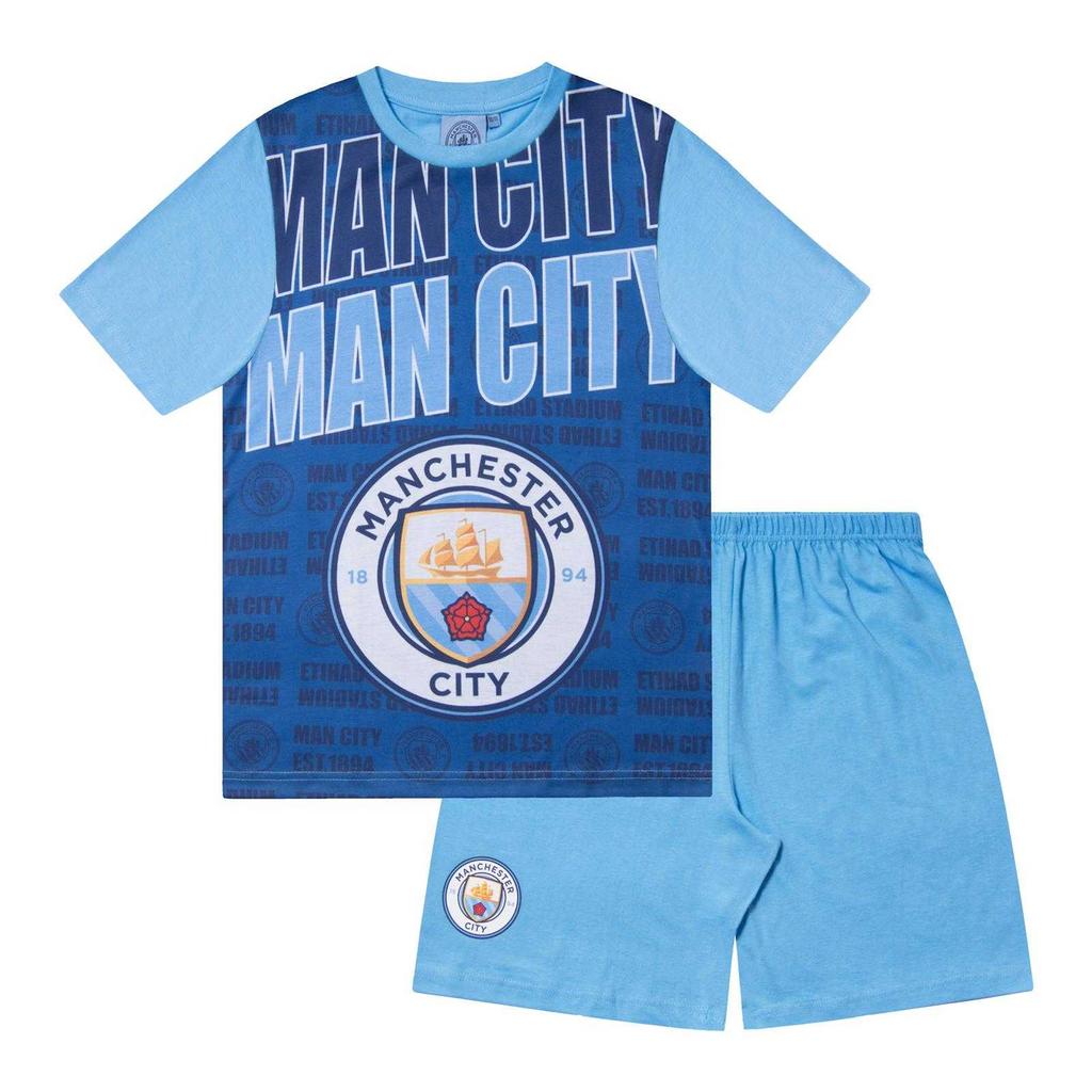 Manchester City FC Boys Foden 47 Sublimated Short Pyjama Set