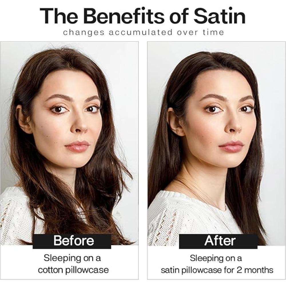 Наволочка из атласа размера Queen Size для волос и кожи, наволочка из шелкового атласа, 2 шт., набор наволочек из 2 шт., шелковистая наволочка с застежкой-конвертом