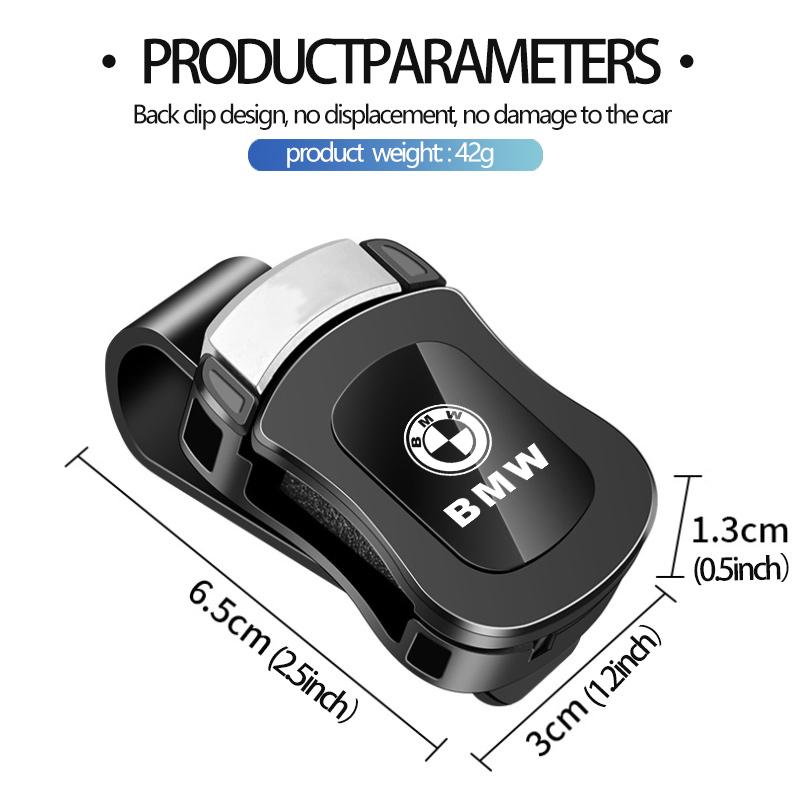 AAAXG1 Car Sun Visor Sunglasses Holder Clips Portable Storage Rack For BMW Performance X1 M3 M6 F01 F02 E34 E36 E60 F10 F20 X6
