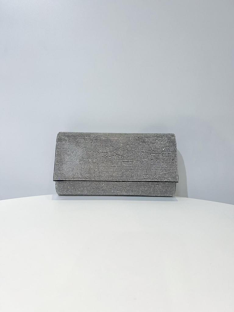 European & American Trend Rhinestone Party Clutch: Black Minimalist Women's Evening Bag